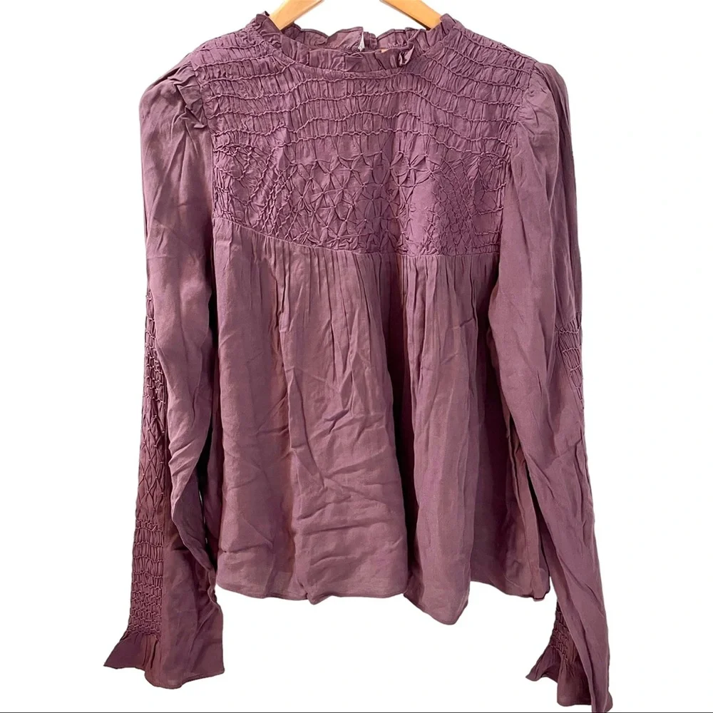 ❤️ NWT! Free People ‘Smocked in Time’ Pullover Boho Blouse